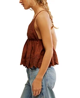 Free People Women's Sunny Days Cotton Embroidered Cami