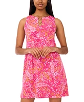 Msk Petite Printed O-Ring Sleeveless Shift Dress