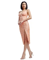 Dress the Population Women's Anastasia V-Neck Sequin