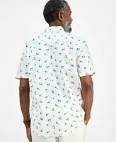 Club Room Men's Short Sleeve Seashell Print Button-Down Shirt, Exclusively at Macy's