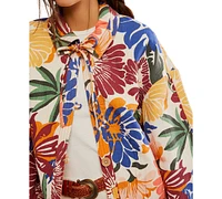 Free People Women's Soleil Printed Cotton Beach Jacket