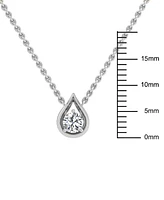 Diamond Tear-Shape 18" Pendant Necklace (1/5 ct. t.w.) 14k White or Yellow Gold