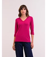 Celtic & Co. Women's Fine Knit Merino V-Neck Sweater