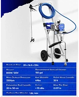 Silvel 1200W Airless Paint Sprayer, High Efficiency Paint Sprayer with Extension Rod, 3300PSI Thinning-Free for Home Exterior and Interior, Garage, De