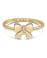 Devata Bow Ring in 14K Gold, Size 8, approx. 1.7 grams.