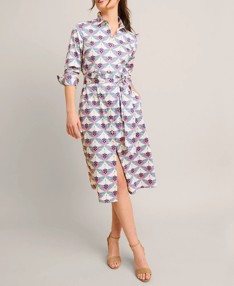UNTUCKit Women's Stretch Cotton Midi Peyton Shirtdress