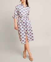 UNTUCKit Women's Stretch Cotton Midi Peyton Shirtdress