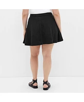 City Chic Plus Flare Denim Skirt