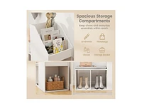 Shoe Bench with 6 Storage Compartments – Removable Seat Pad for Comfort and Entryway Organization