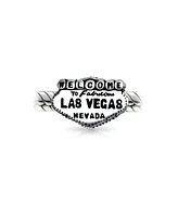 Bling Jewelry Set of 2 Welcome to Las Vegas and Poker Ace of Hearts Charm Bead Sterling Silver