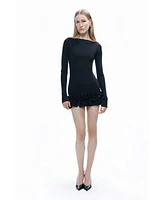 Nocturne Women's Frill Detailed Jersey Mini Dress