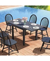 Adjustable Patio Expandable Dining Table for 4-6 Person