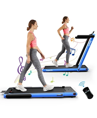2.25HP 2 1 Folding Treadmill with App Speaker Remote Control