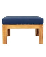 Mondawe Outdoor Wood 5-Piece Sectional Sofa Seating Group Set with Cushions