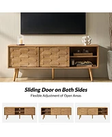 Mid century Modern Pierre Tv Stand with Flared Legs