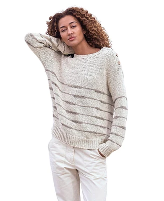 Celtic & Co. Women's Drop Stitch Breton Sweater