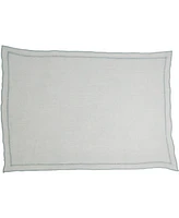 Saro Lifestyle Stonewashed Overlock Linen Edge Placemats, 14" x 20"