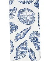 Saro Lifestyle Seaside Sea Shells Cotton Napkins, 20" x 20"