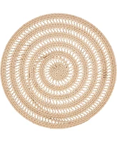Saro Lifestyle Natural Weave Rattan Placemats, 15" Round
