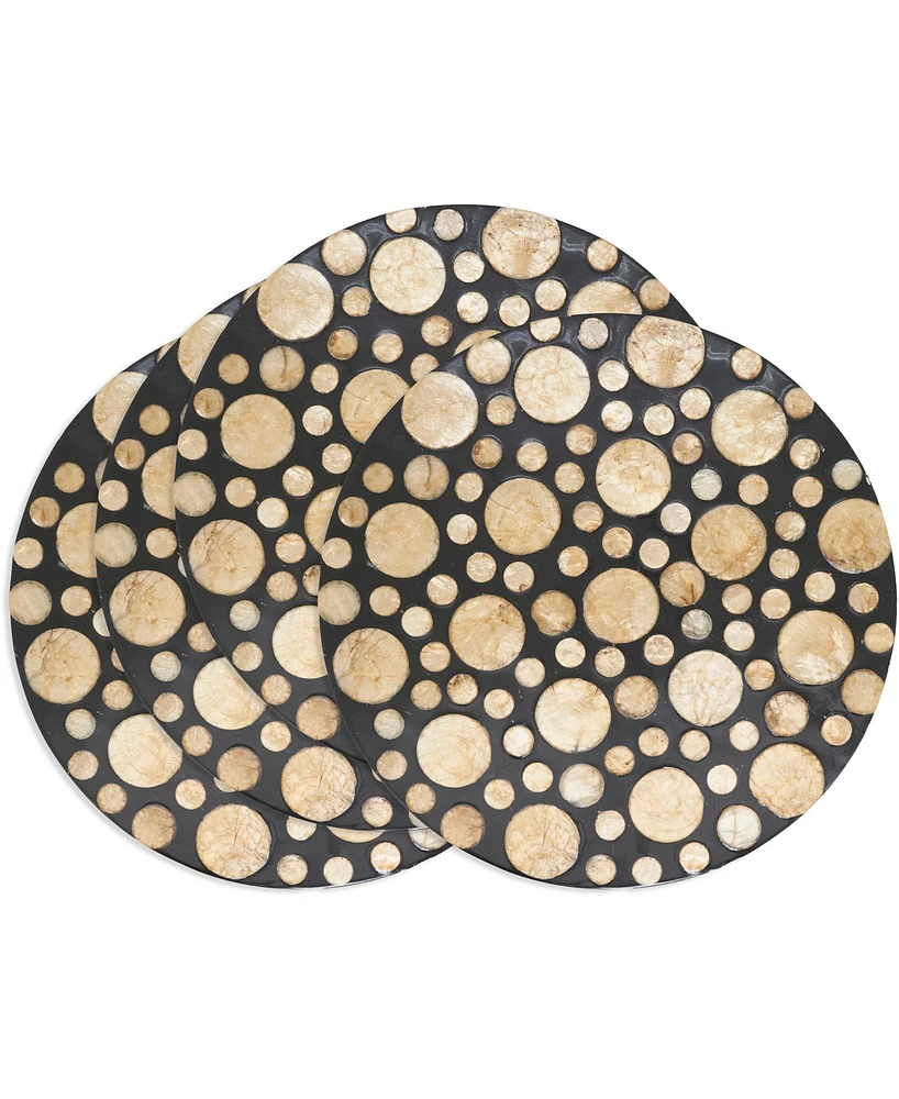 Saro Lifestyle Echoes Capiz Placemats, 15" Round
