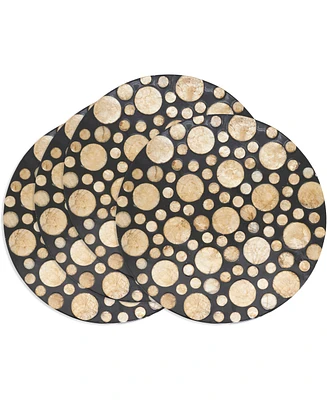 Saro Lifestyle Echoes Capiz Placemats, 15" Round