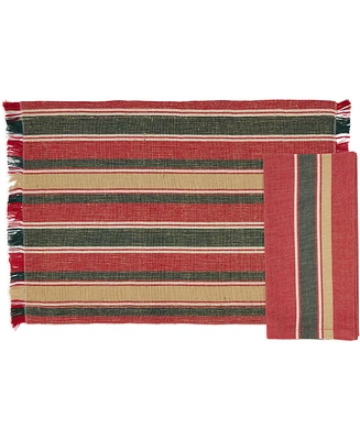 Saro Lifestyle Everyday Plaid Placemats and Napkins, Set of 8