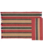 Saro Lifestyle Everyday Plaid Placemats and Napkins, Set of 8