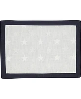 Saro Lifestyle Patriotic Americana Cotton Stars Placemats, 14" x 20"