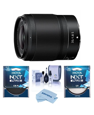 Nikon Nikkor Z 35mm f/1.8 S Lens, Bundle with Hoya Nxt Plus 62mm Uv+Cpl Filter Kit, Cleaning Kit, Cleaning Cloth