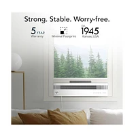 Profile Window Air Circulator Fan with Reversible Exhaust - White