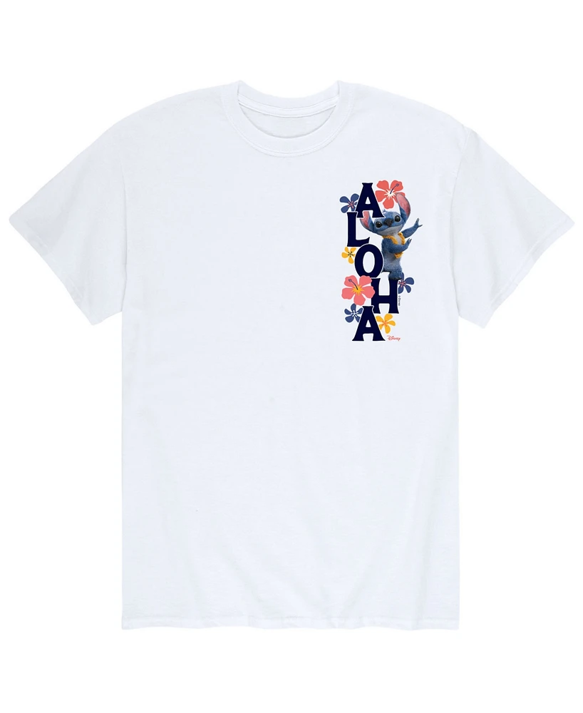 Airwaves Men's Lilo and Stitch Live Action Aloha Short Sleeve T-Shirt