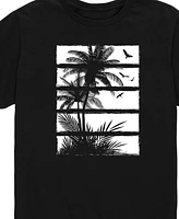 Airwaves Men's Palm Tree Panels Short Sleeve T-Shirt
