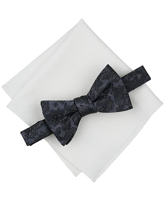 Bar Iii Men's Floral Bow Tie & Solid Pocket Square Set, Exclusively at Macy's