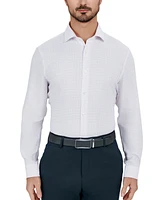 Perry Ellis Portfolio Men's Textured Tattersall Dress Shirt
