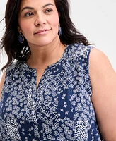 Style & Co Plus Printed Tank Top, Exclusively at Macy's