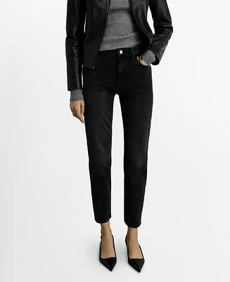 Mango Women's New Mom Comfort High-Rise Jeans