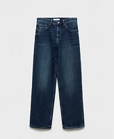 Mango Women's Miami Medium-Rise Straight-Fit Jeans