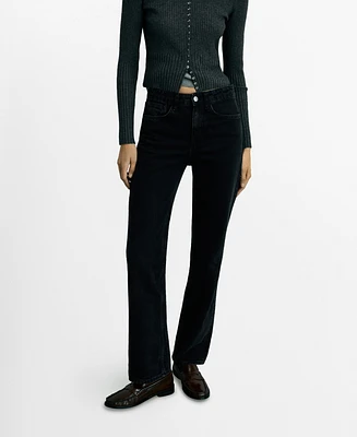Mango Women's Matilda Medium-Rise Straight-Fit Jeans