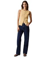 Calvin Klein Jeans Women's Smooth Cotton Rib Sweater Tank