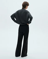 Mango Women's Contrasting Stripes Knitted Pants