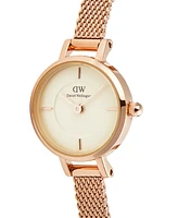 Daniel Wellington Unisex Analog Rose Gold-Tone Stainless Steel Watch, 19mm