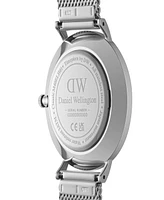 Daniel Wellington Unisex Analog Silver-Tone Stainless Steel Mesh Watch, 40mm