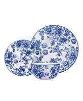 Godinger Blue Floral 12 Pc. Dinnerware Set, Service for 4