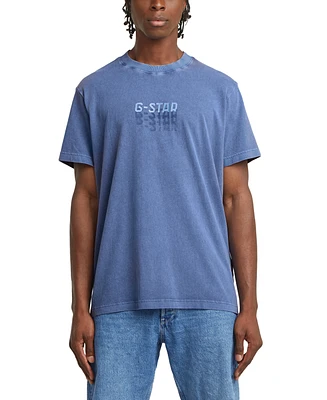 G-Star Raw Men's Relaxed Fit Short Sleeve Overdyed Logo T-Shirt