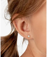 Tiny Blessings Children's 14K Gold Shining Star Studs Girl's Screw Back Earrings