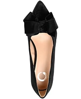 Journee Collection Women's Crystol Velvet Pumps