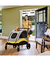 Bingopaw 4 Wheel Foldable Dog Cat Travel Stroller