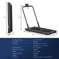 2-in-1 Folding Walking Pad Treadmill – Led Display, Remote Control, and Ultra-Compact Design for Home Fitness
