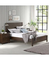 Solid Wood Bed Frame – Sturdy Platform with Slatted Base