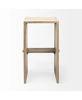 Wood Backless Counter Height Bar Chair